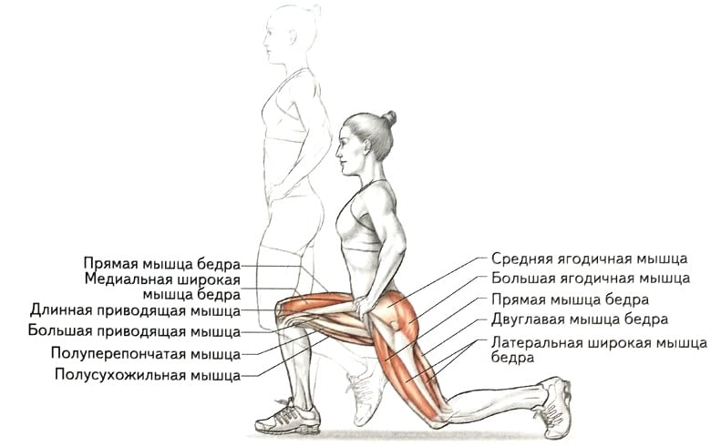 Как правильно делать выпады для упругой попы!