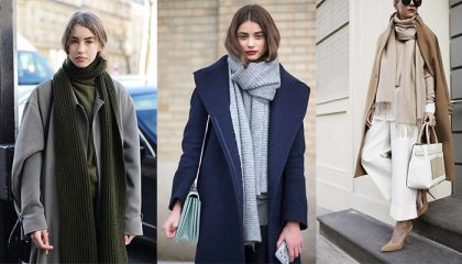 6 способов стильно носить шарф от модницы из Милана